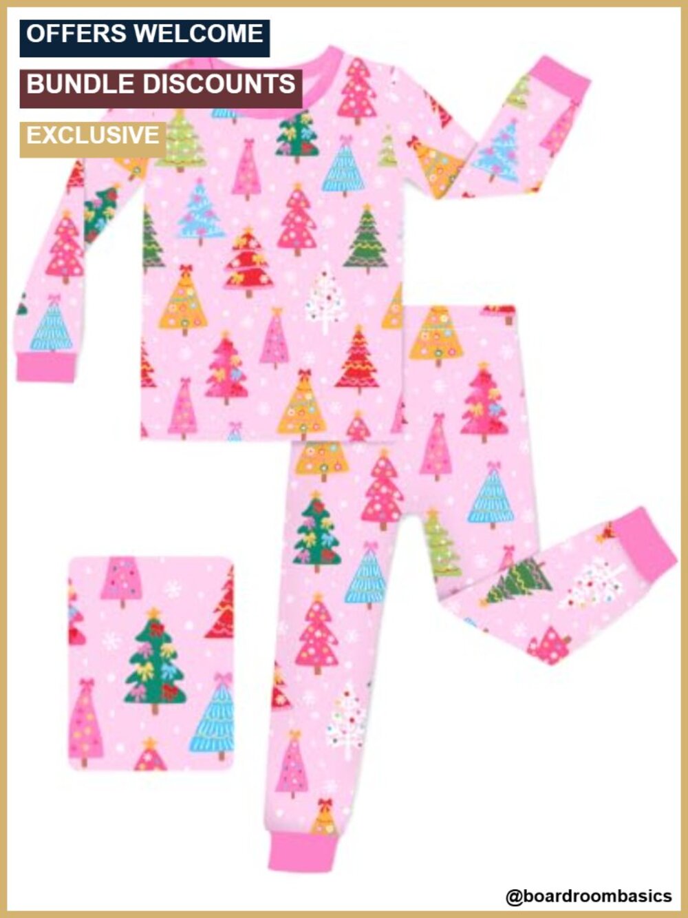 Reshinee Bamboo Viscose Toddler Girls Pajama Set Long Sleeve Snug Fit 2pc
